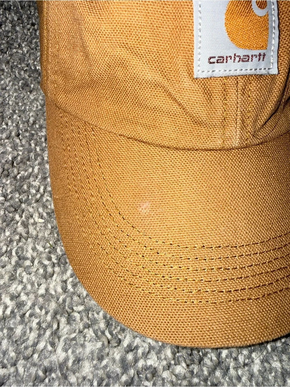 Carhartt Child Hat Adjustable Brown Canvas Unstructured Cap Youth Logo Patch